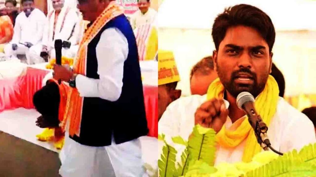 Loksabha chunav : क्या अरविंद राजभर का भाजपा कार्यकर्ताओं से घुटनों के ...