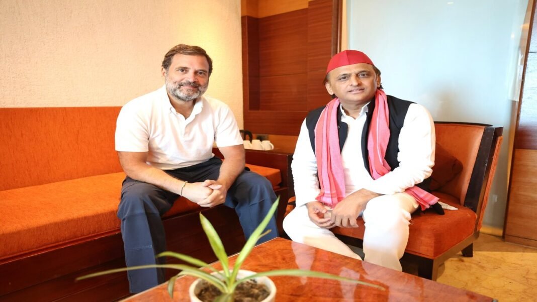 Joint press conference of Rahul and Akhilesh